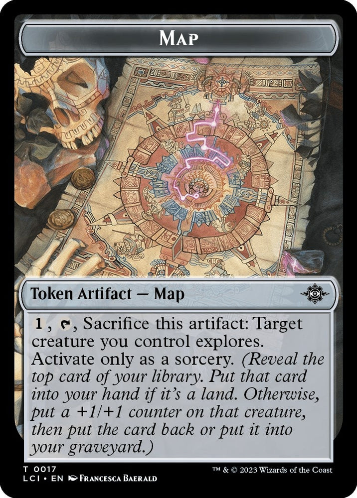 Image for Map // Dinosaur (0001) Double-Sided Token (17 // 1) [The Lost Caverns of Ixalan]