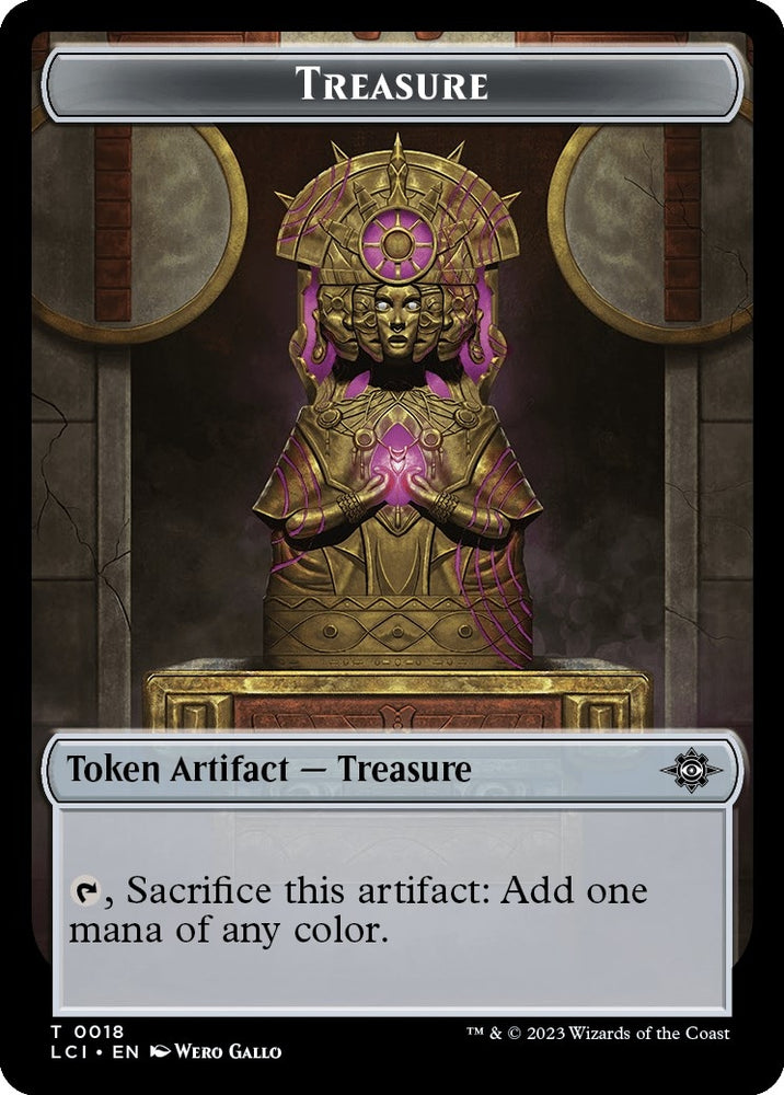 Image for Treasure (0018) // Golem Double-Sided Token (18 // 13) [The Lost Caverns of Ixalan]