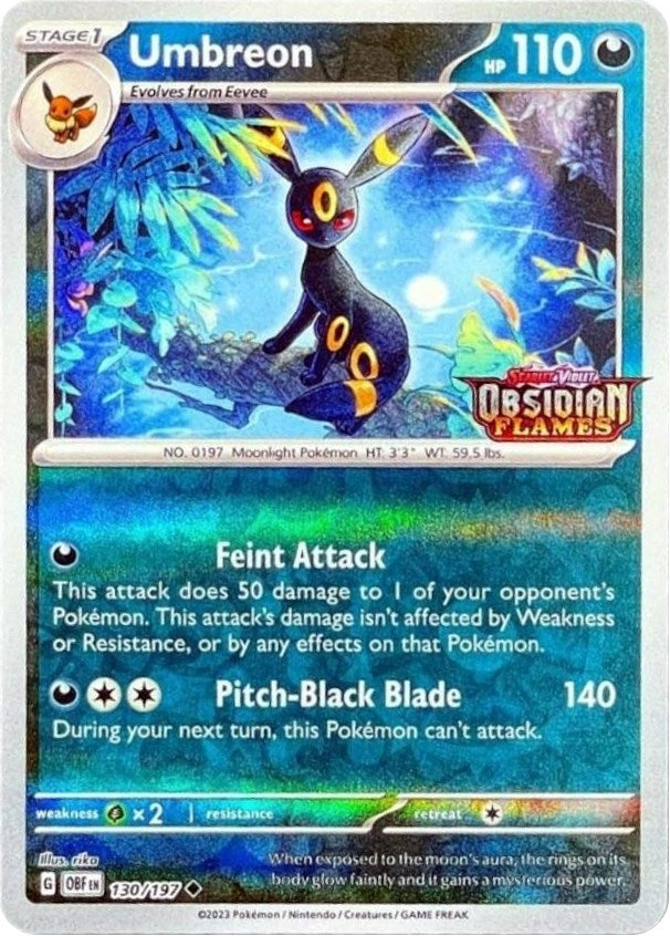 Umbreon (Obsidian Flames Stamped) (130/197) (Miscellaneous Cards & Products)