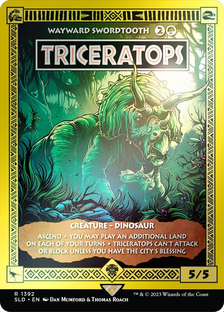 Image for Triceratops - Wayward Swordtooth (Rainbow Foil) (1392) [Secret Lair Drop Series]