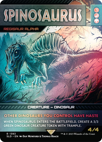 Image for Spinosaurus - Regisaur Alpha (Rainbow Foil) (1393) [Secret Lair Drop Series]