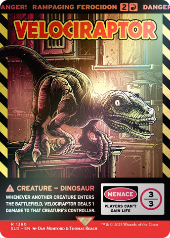 Image for Velociraptor - Rampaging Ferocidon (Rainbow Foil) (1390) [Secret Lair Drop Series]