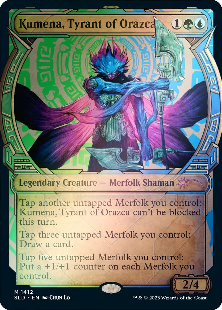 Image for Kumena, Tyrant of Orazca (Rainbow Foil) (1412) [Secret Lair Drop Series]