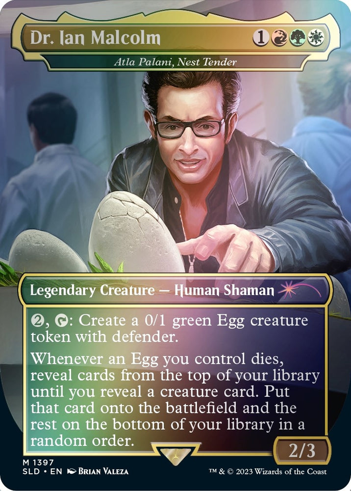 Image for Dr. Ian Malcolm - Atla Palani, Nest Tender (Rainbow Foil) (1397) [Secret Lair Drop Series]
