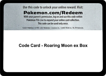 Image for Code Card - Roaring Moon ex Box - Pokemon