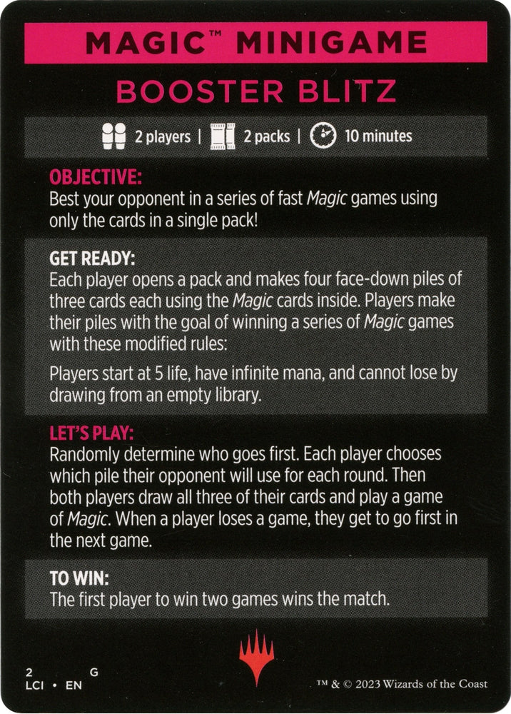 Image for Magic Minigame: Booster Blitz (2) [The Lost Caverns of Ixalan]