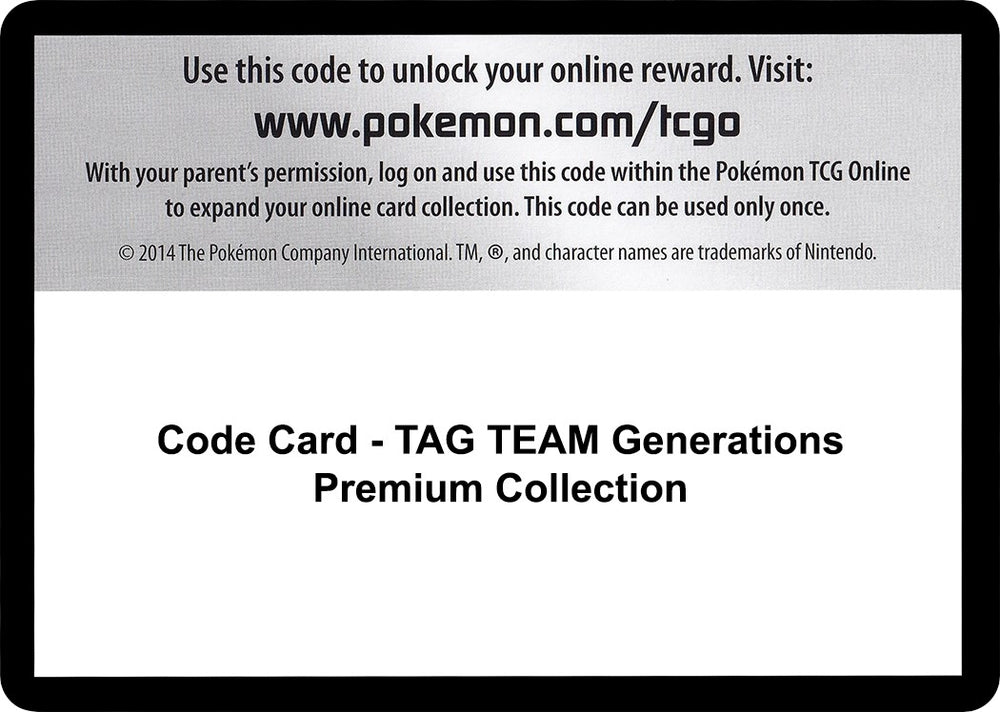 Image for Code Card - TAG TEAM Generations Premium Collection - Pokemon