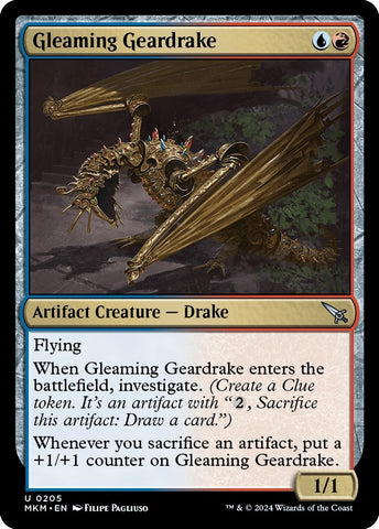 Image for Gleaming Geardrake (205) [Murders at Karlov Manor]