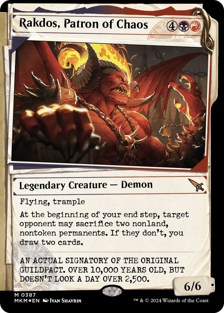 Image for Rakdos, Patron of Chaos (Showcase) (Invisible Ink) (387) [Murders at Karlov Manor]