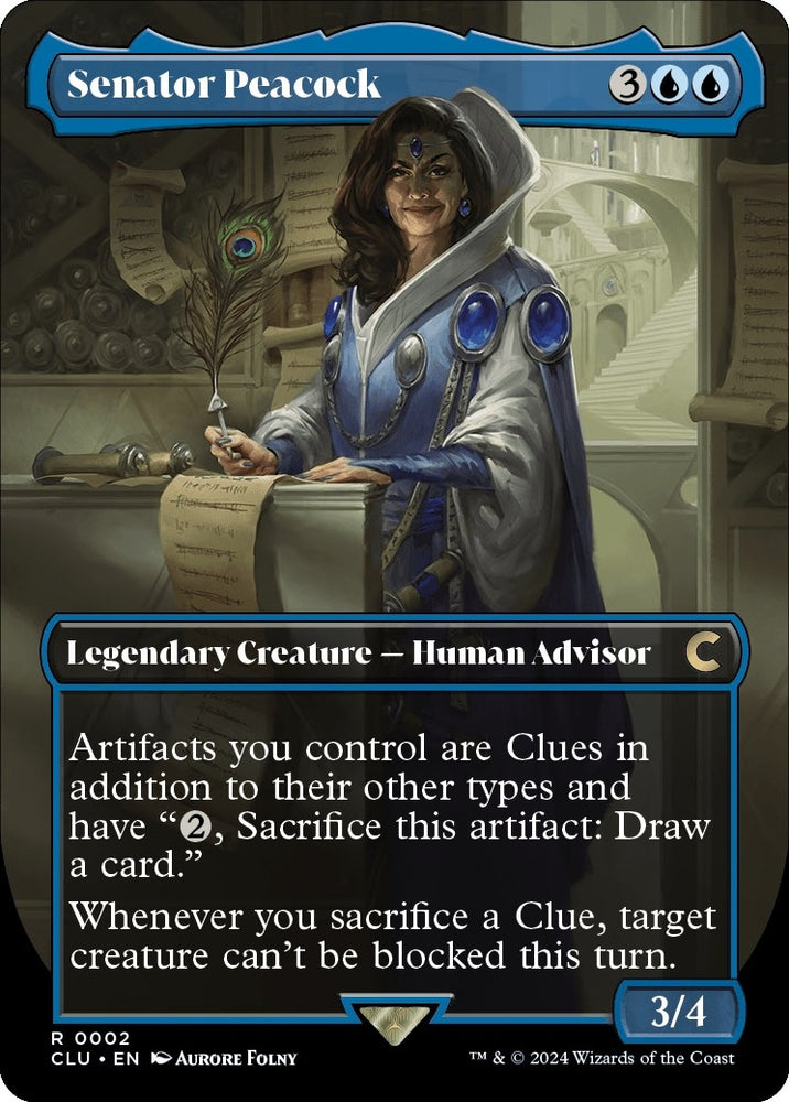 Image for Senator Peacock (Borderless) (2) [Ravnica: Clue Edition]