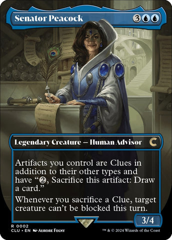 Image for Senator Peacock (Borderless) (2) [Ravnica: Clue Edition]