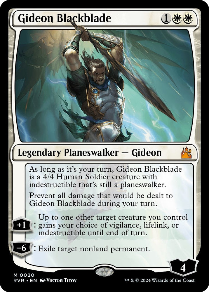 Image for Gideon Blackblade (20) [Ravnica Remastered]