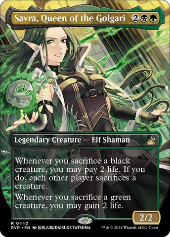Image for Savra, Queen of the Golgari (Anime Borderless) (440) [Ravnica Remastered]