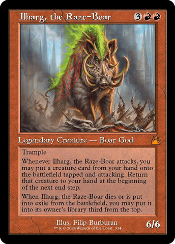 Image for Ilharg, the Raze-Boar (Retro Frame) (334) [Ravnica Remastered]