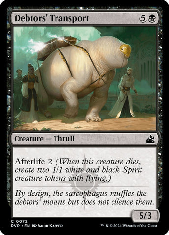 Image for Debtors' Transport (72) [Ravnica Remastered]