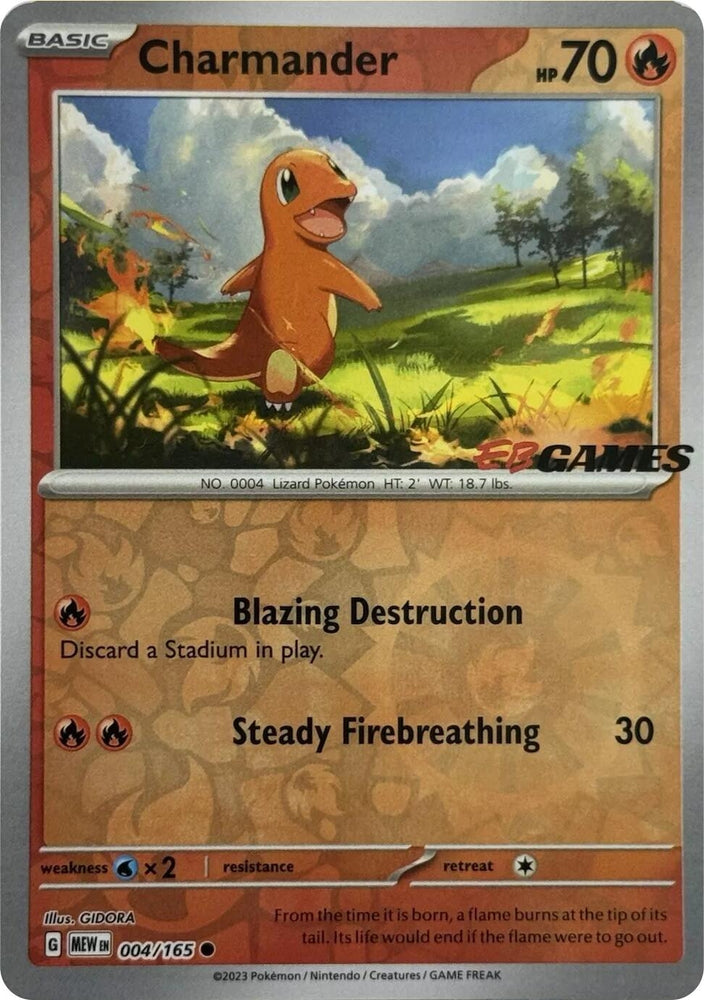 Charmander - 004/165 (EBGames Exclusive) (004/165) (Miscellaneous Cards & Products)