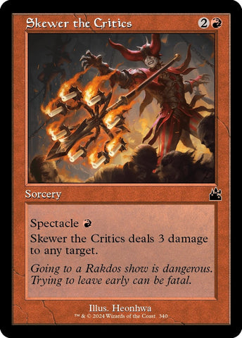 Image for Skewer the Critics (Retro Frame) (340) [Ravnica Remastered]