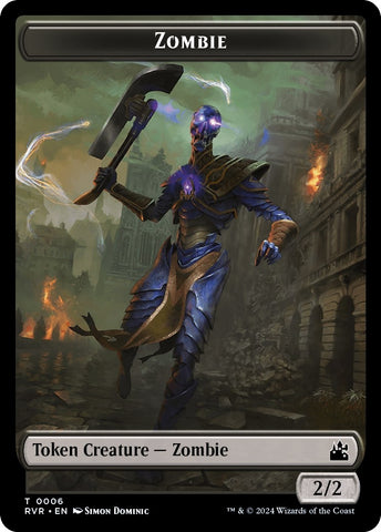Image for Zombie Token (6) [Ravnica Remastered]