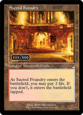 Image for Sacred Foundry (Retro Frame) (Serial Numbered) (409) [Ravnica Remastered]