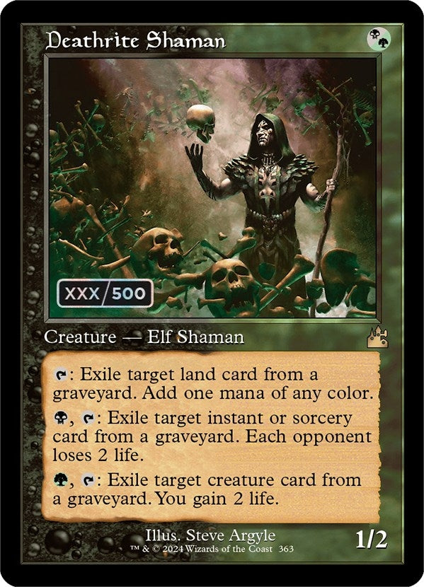 Image for Deathrite Shaman (Retro Frame) (Serial Numbered) (363) [Ravnica Remastered]