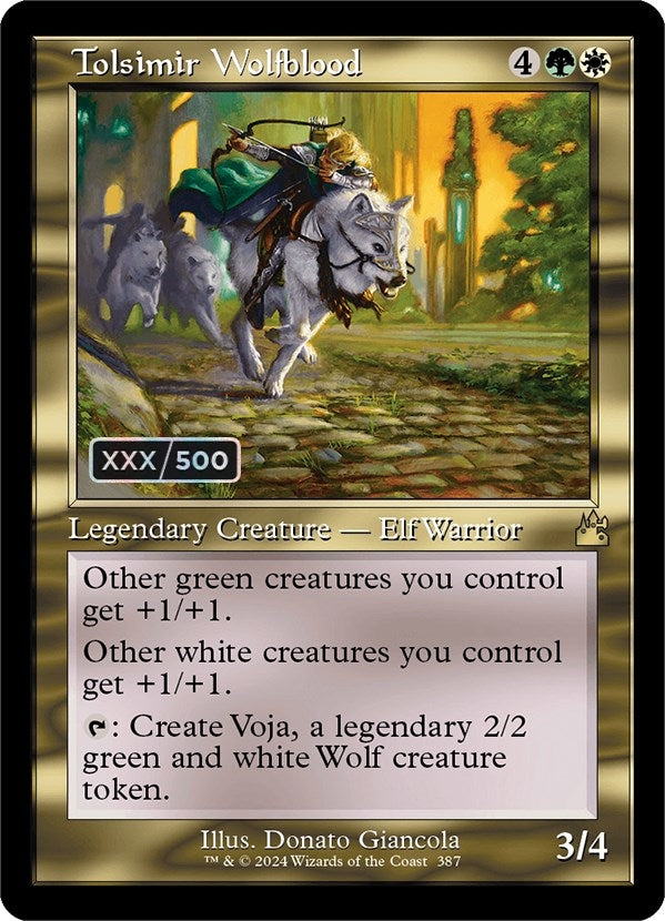 Image for Tolsimir Wolfblood (Retro Frame) (Serial Numbered) (387) [Ravnica Remastered]