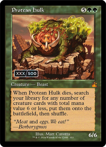 Image for Protean Hulk (Retro Frame) (Serial Numbered) (353) [Ravnica Remastered]