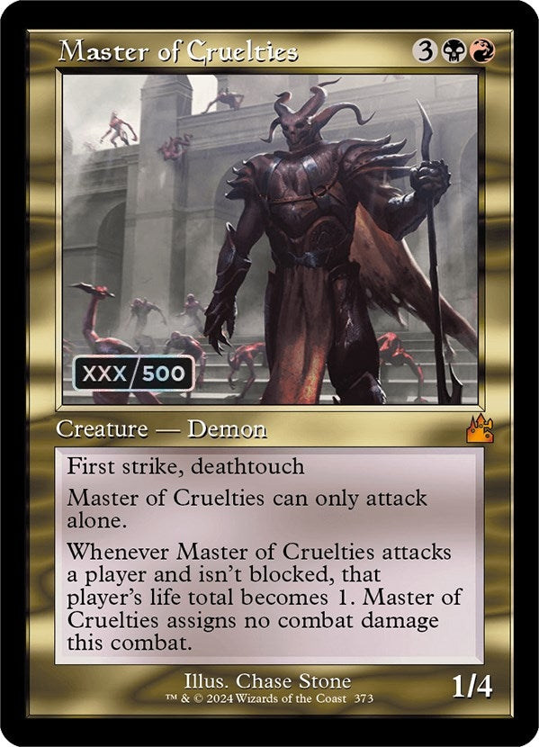 Image for Master of Cruelties (Retro Frame) (Serial Numbered) (373) [Ravnica Remastered]