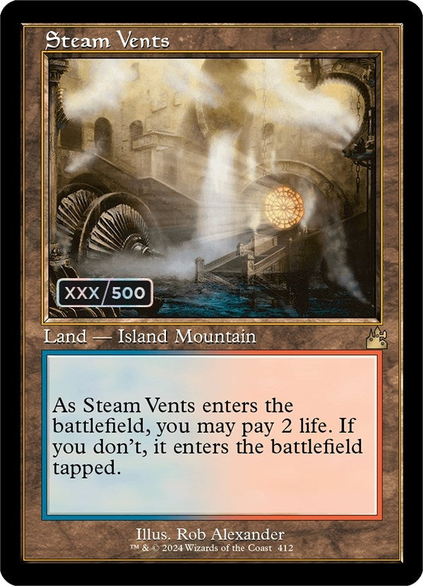Image for Steam Vents (Retro Frame) (Serial Numbered) (412) [Ravnica Remastered]