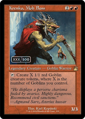 Image for Krenko, Mob Boss (Retro Frame) (Serial Numbered) (335) [Ravnica Remastered]