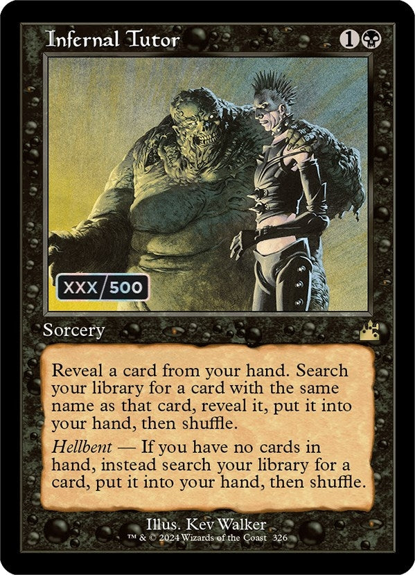 Image for Infernal Tutor (Retro Frame) (Serial Numbered) (326) [Ravnica Remastered]