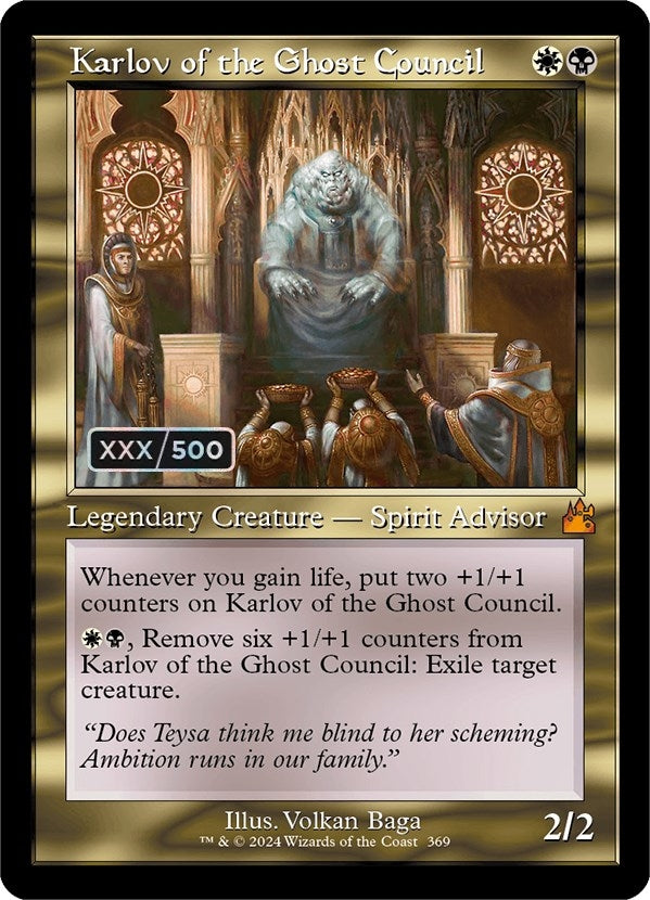 Image for Karlov of the Ghost Council (Retro Frame) (Serial Numbered) (369) [Ravnica Remastered]