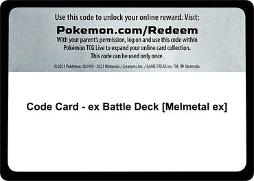 Image for Code Card - ex Battle Deck [Melmetal ex] - Pokemon