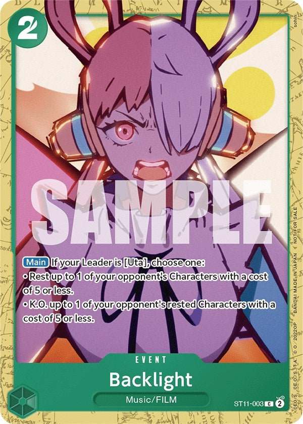 Backlight (Starter Deck 11: Uta Deck Battle) (ST11-003) (One Piece Promotion Cards)