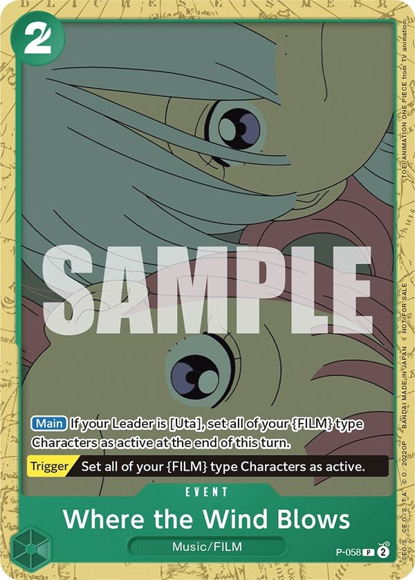 Image for Where the Wind Blows (Starter Deck 11: Uta Deck Battle) (P-058) (One Piece Promotion Cards) - One Piece Card Game