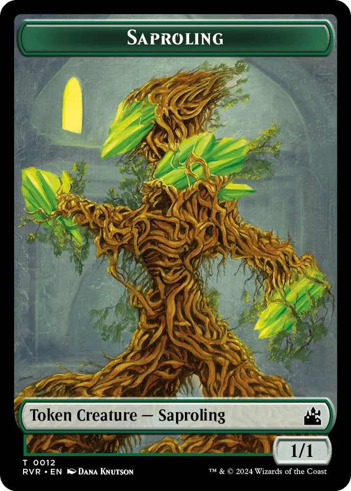 Image for Saproling // Angel (0003) Double-Sided Token (12 // 3) [Ravnica Remastered]