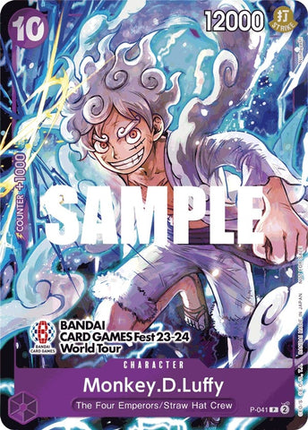 Monkey.D.Luffy (041) (BANDAI CARD GAMES Fest 23-24 World Tour) (P-041) (One Piece Promotion Cards)