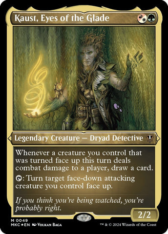 Image for Kaust, Eyes of the Glade (Display Commander) - Thick Stock (49) [Commander: Murders at Karlov Manor]