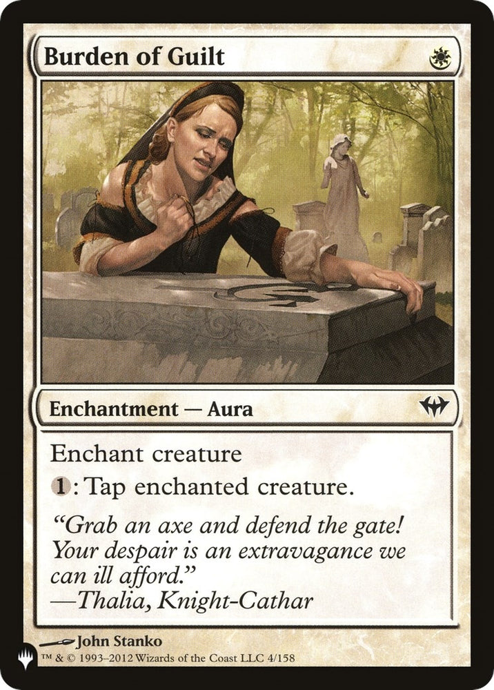 Image for Burden of Guilt (4) [The List Reprints]