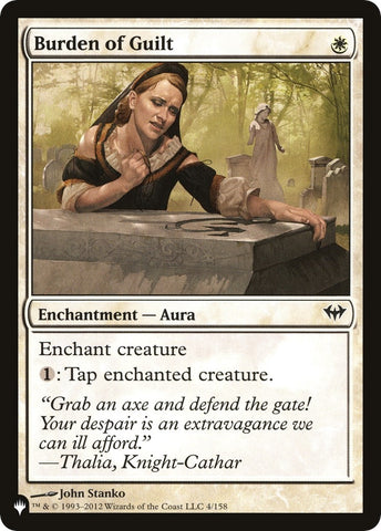 Image for Burden of Guilt (4) [The List Reprints]