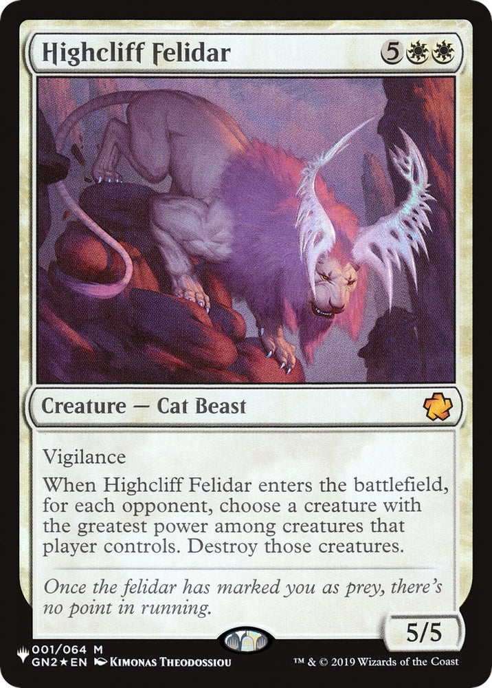 Image for Highcliff Felidar (1) [The List Reprints]