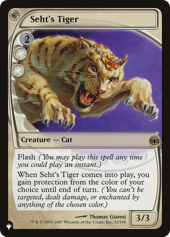 Image for Seht's Tiger (31) [The List Reprints]