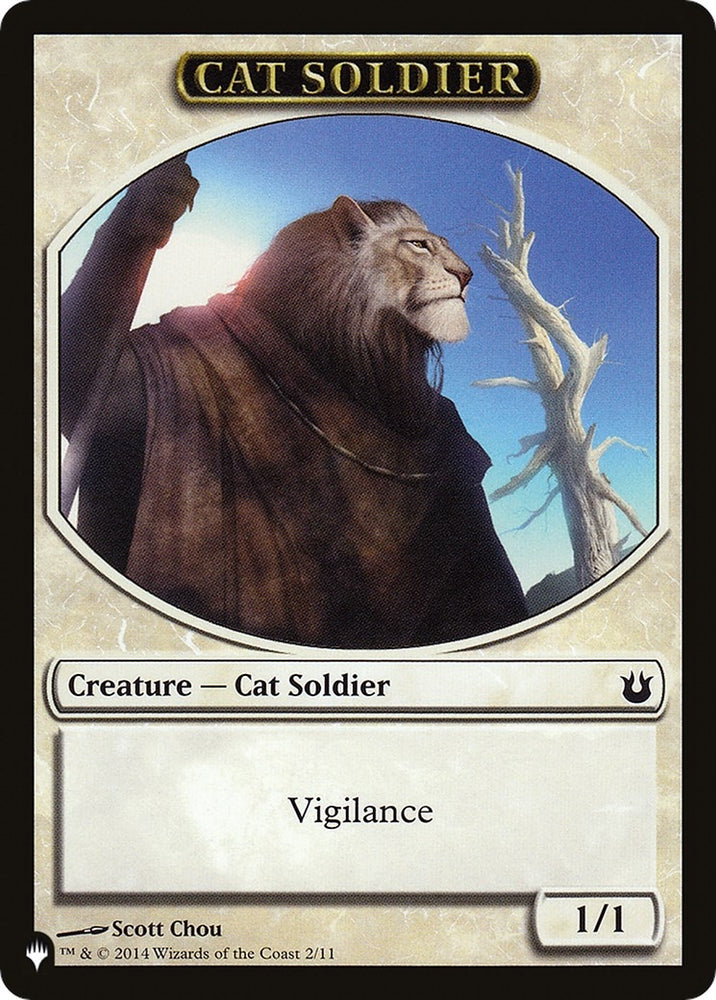 Image for Cat Soldier // Warrior Double-Sided Token (2 // 17) [The List Reprints]