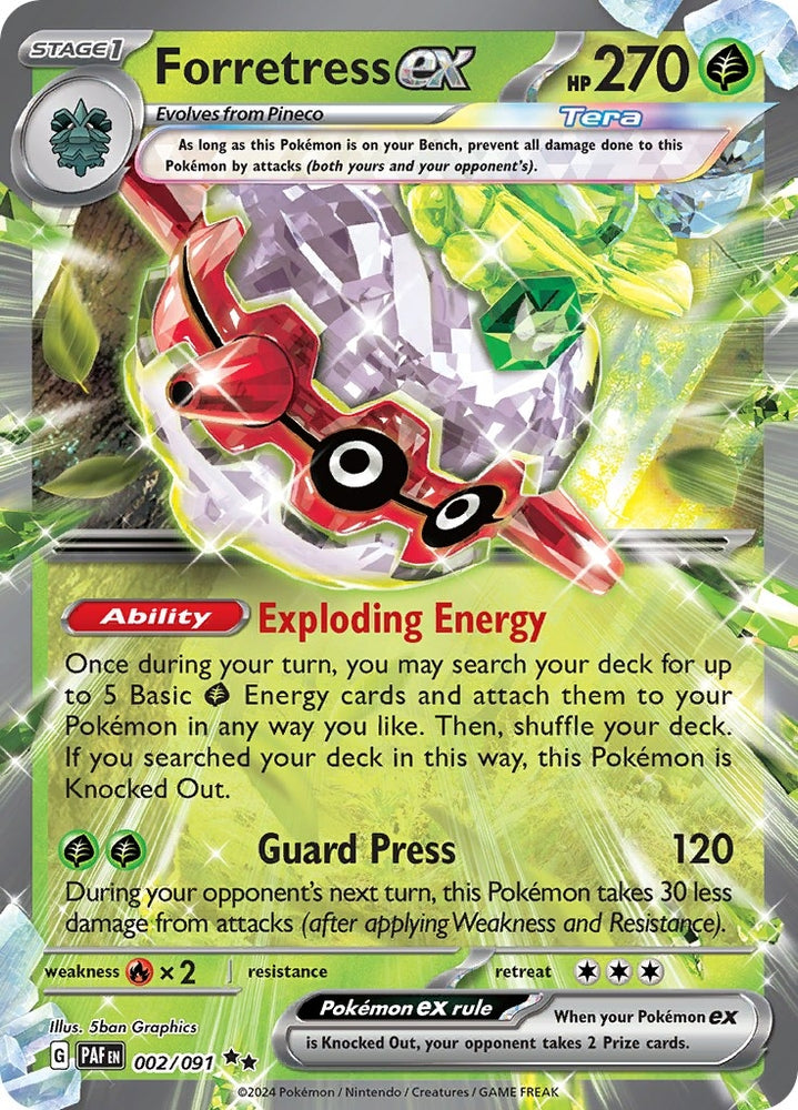 Image for Forretress ex - 002/091 (002/091) (PAF)