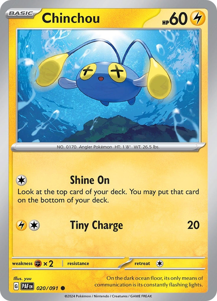 Image for Chinchou (020/091) (PAF)