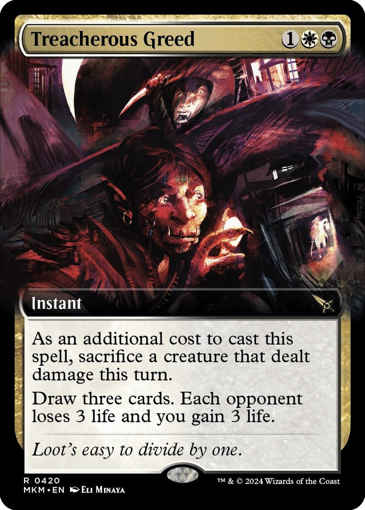 Image for Treacherous Greed (Extended Art) (420) [Murders at Karlov Manor]