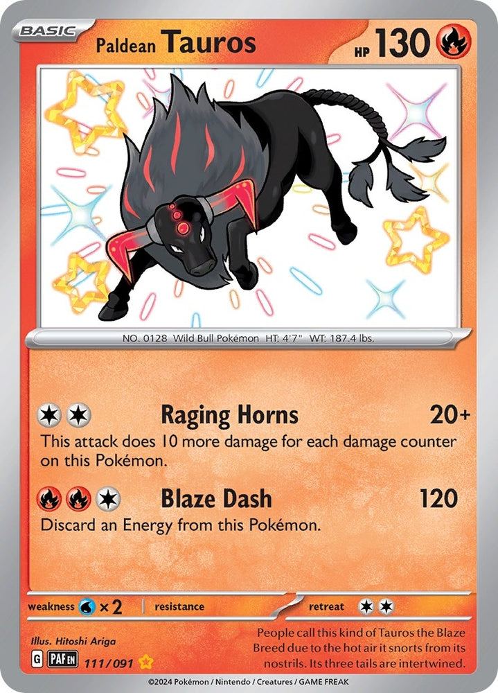 Image for Paldean Tauros - 111/091 (111/091) (PAF)