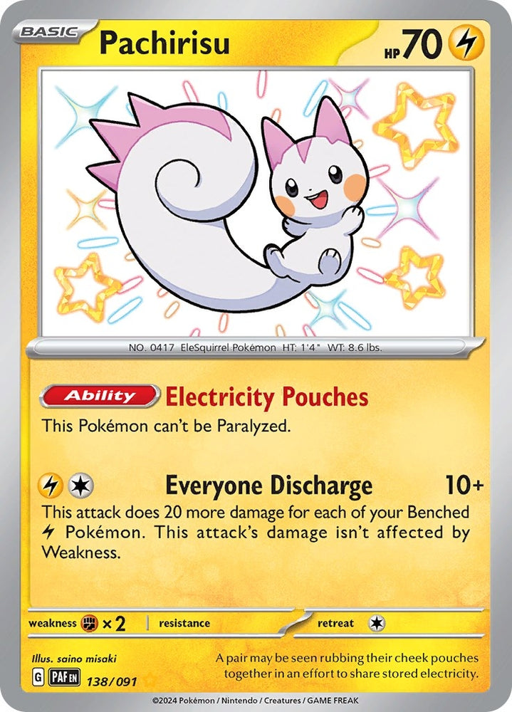 Image for Pachirisu (138/091) [SV: Paldean Fates]