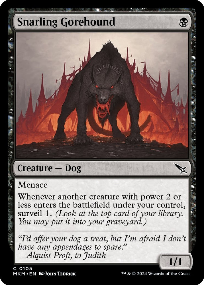 Image for Snarling Gorehound (105) [Murders at Karlov Manor]