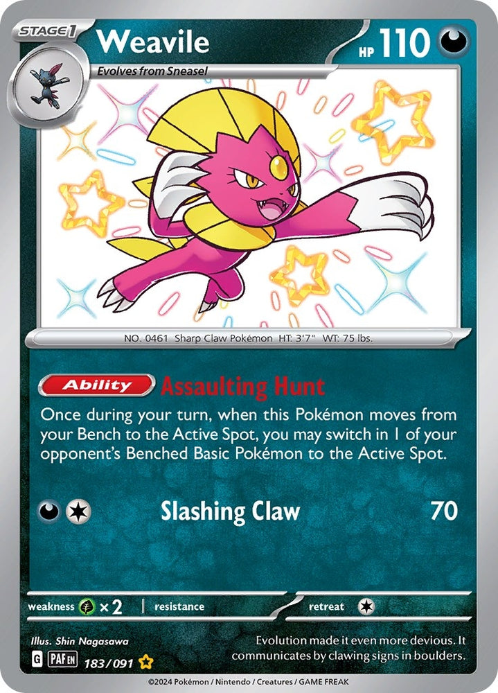 Image for Weavile (183/091) [SV: Paldean Fates]