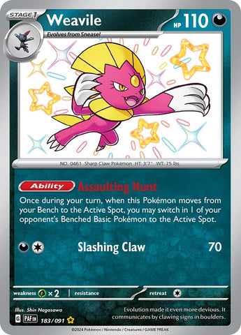 Image for Weavile (183/091) [SV: Paldean Fates]